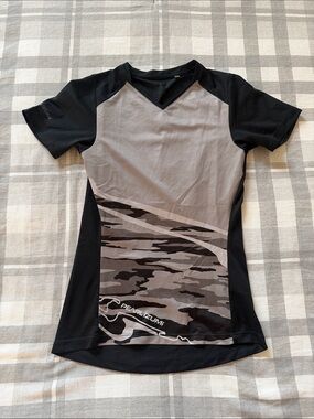 Pearl Izumi Black & Gray Women's XS Jersey with Camo Panel